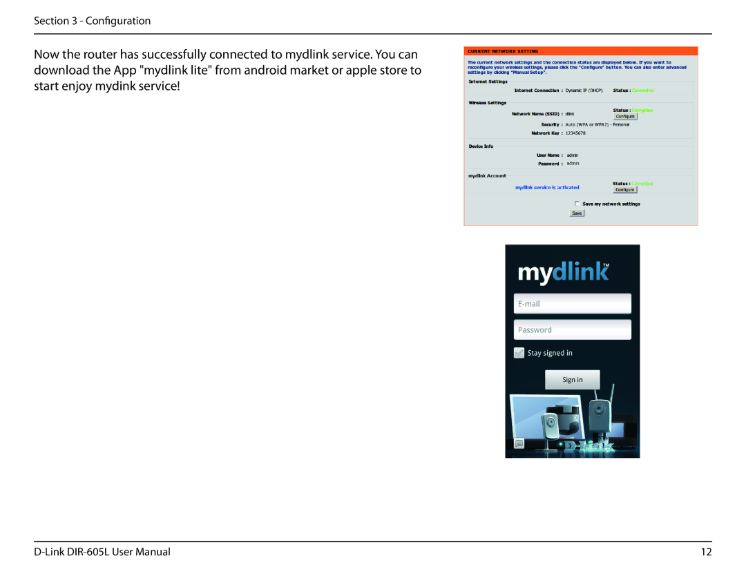 D-Link DIR-605L user manual Configuration 