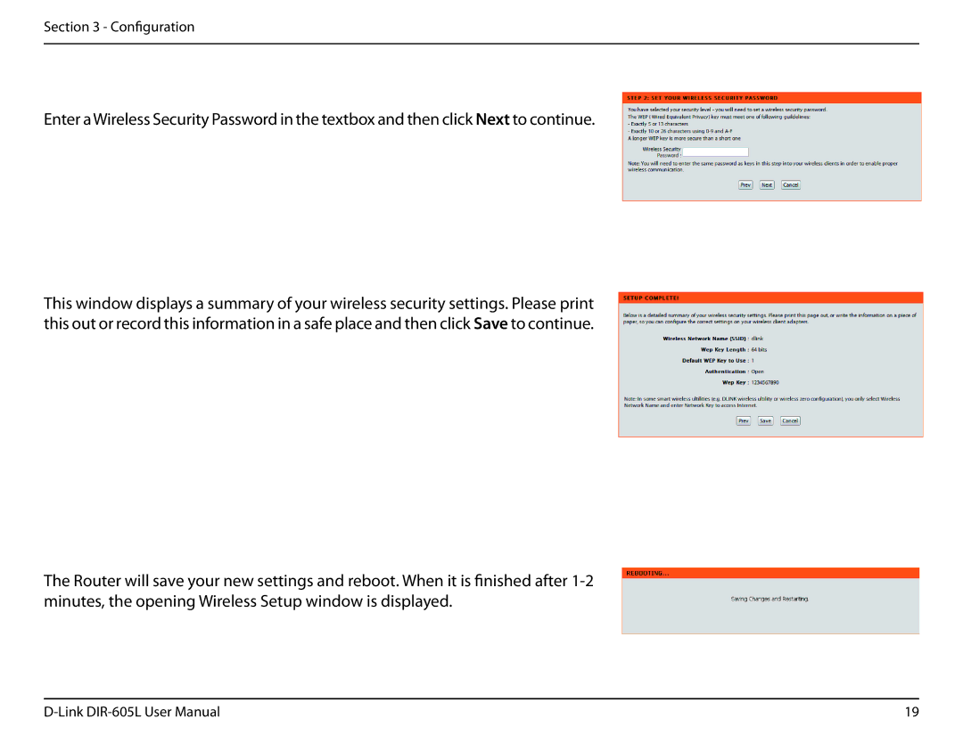 D-Link DIR-605L user manual Configuration 