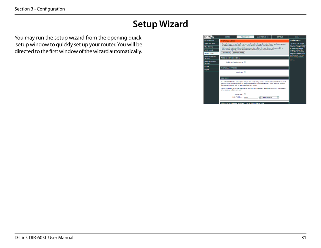 D-Link DIR-605L user manual Setup Wizard 