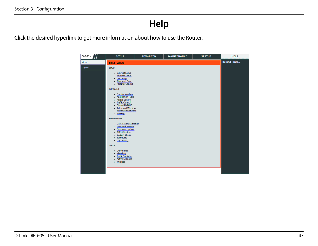 D-Link DIR-605L user manual Help 