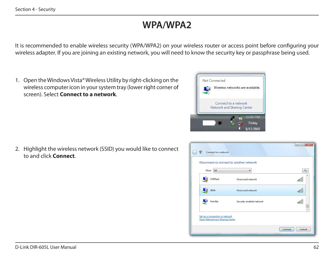 D-Link DIR-605L manual WPA/WPA2 