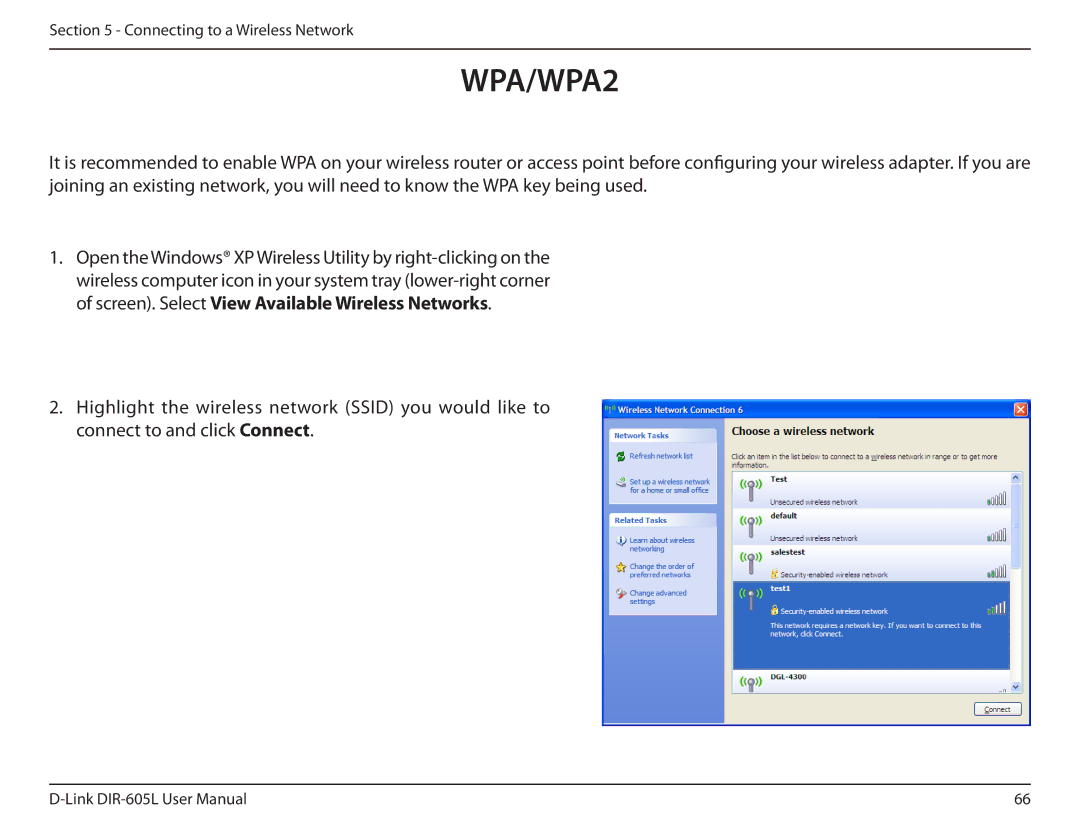 D-Link DIR-605L manual WPA/WPA2 