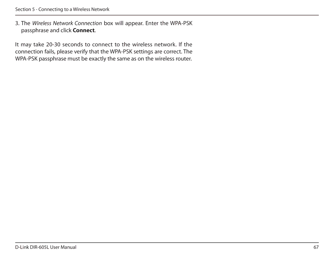 D-Link DIR-605L manual Connecting to a Wireless Network 