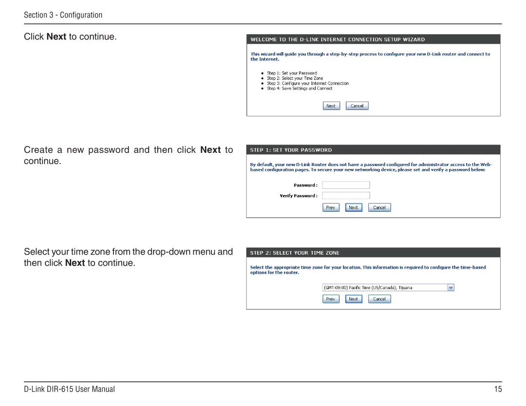 D-Link DIR-615 manual Configuration 