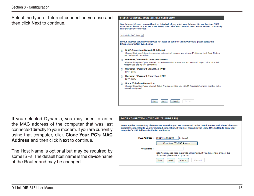 D-Link DIR-615 manual Configuration 