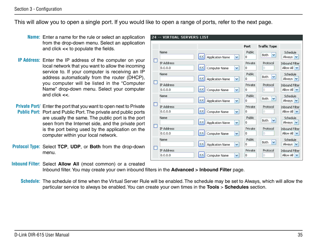 D-Link DIR-615 manual Configuration 