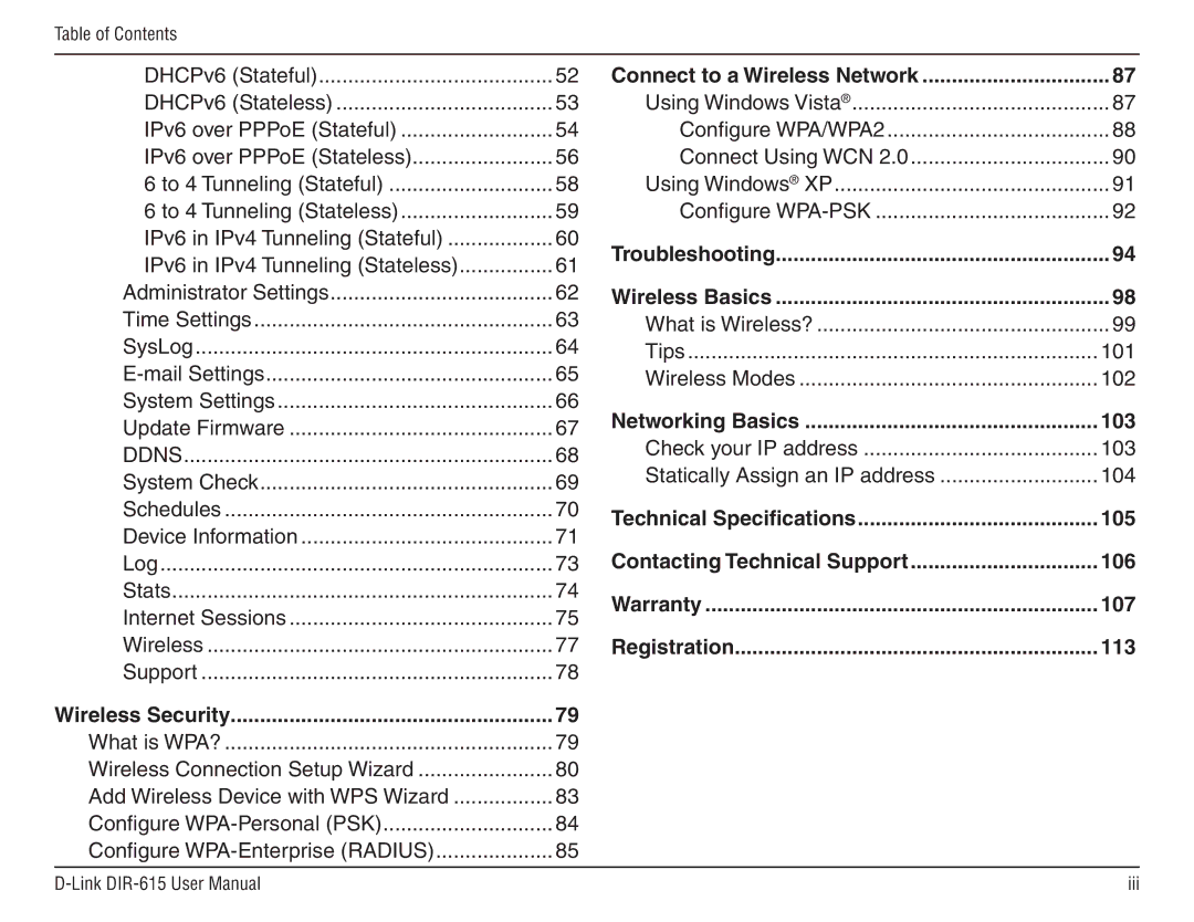 D-Link DIR-615 manual Wireless Security, Networking Basics, Warranty, Registration 