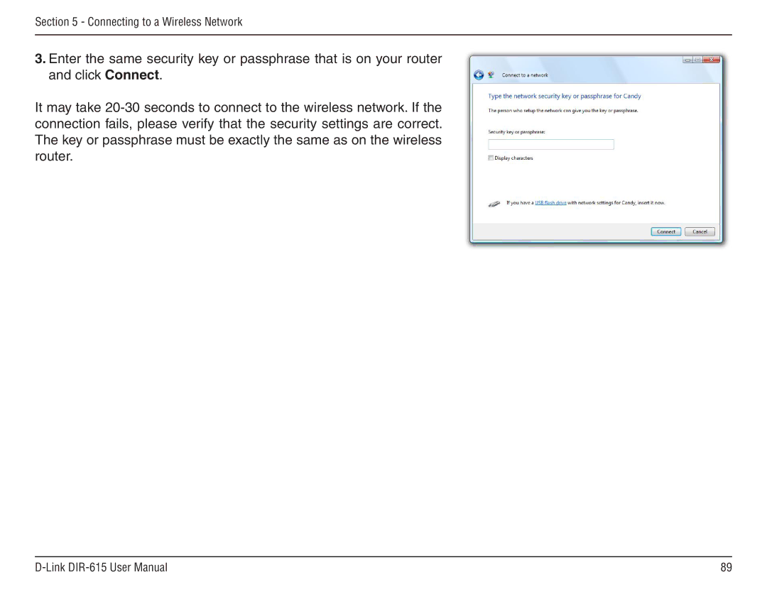 D-Link DIR-615 manual Connecting to a Wireless Network 