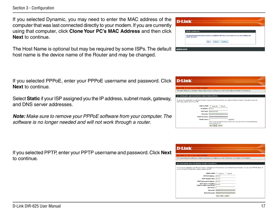 D-Link DIR-625 manual Configuration 