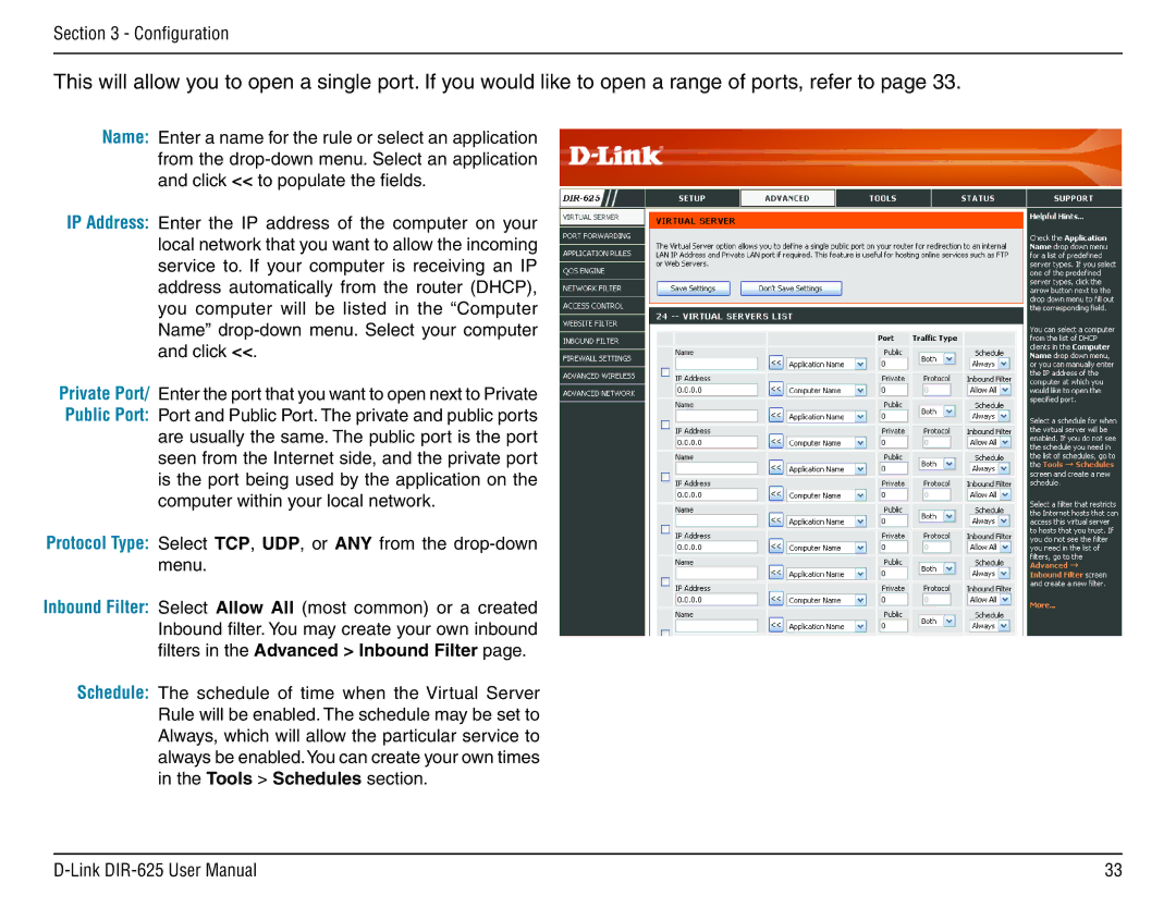 D-Link DIR-625 manual Configuration 