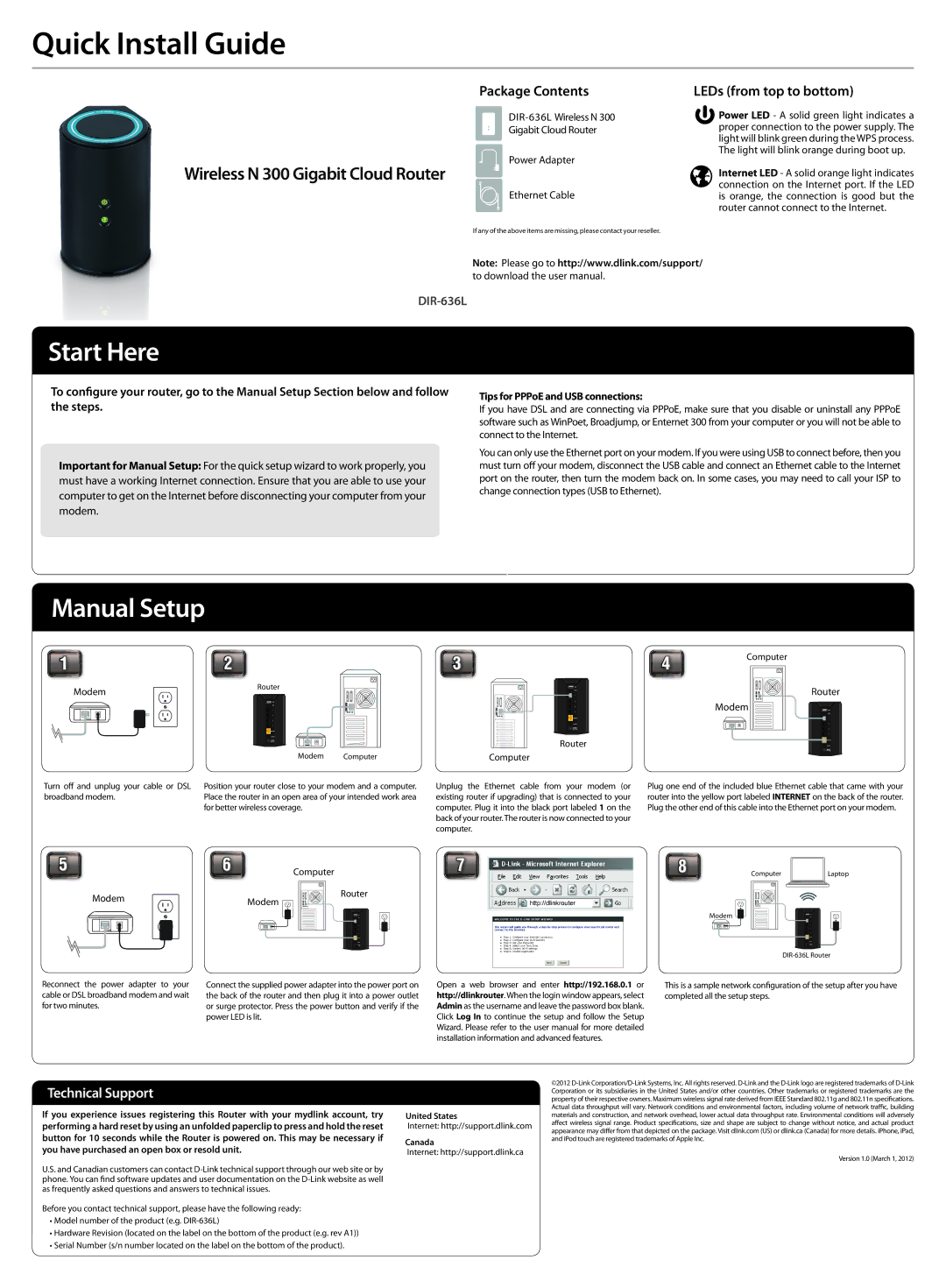 D-Link user manual Modem, DIR-636L Router, Version 1.0 March 1 