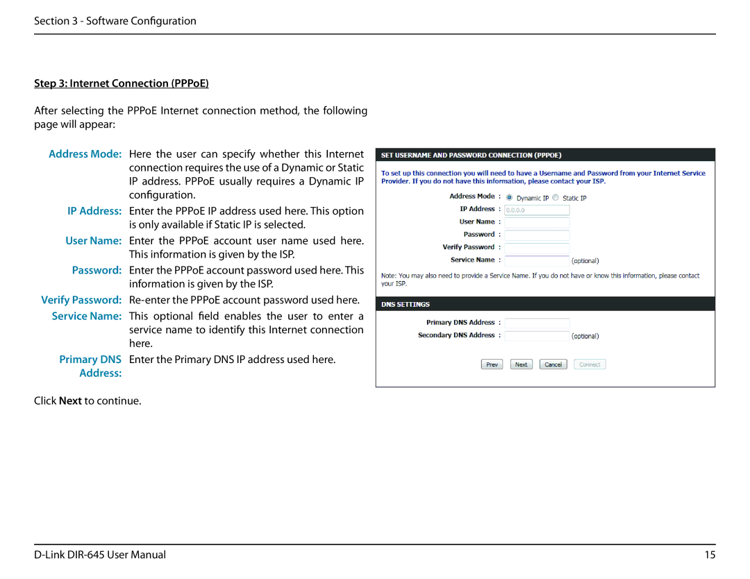 D-Link DIR-645 manual Internet Connection PPPoE 