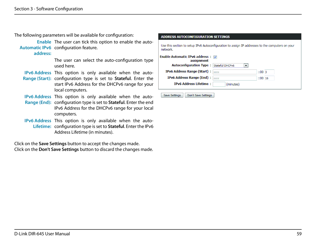 D-Link DIR-645 manual Address 