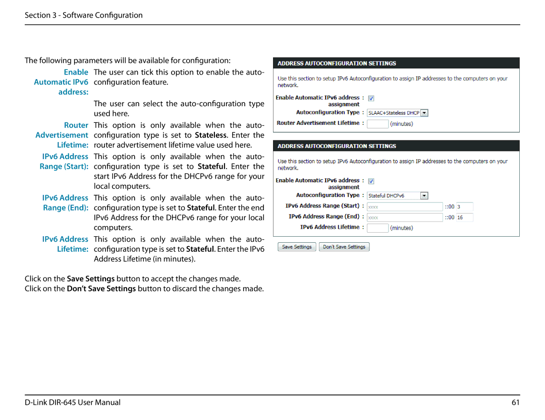 D-Link DIR-645 manual Address 