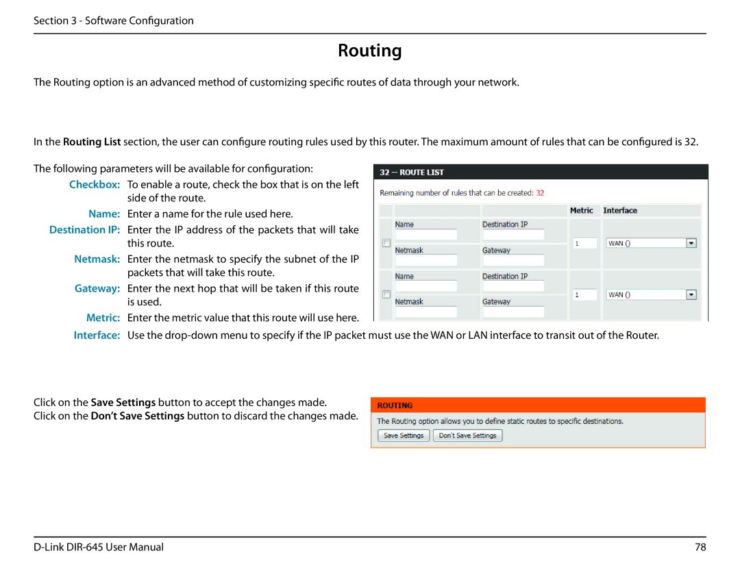 D-Link DIR-645 manual Routing 