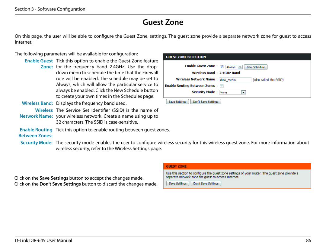 D-Link DIR-645 manual Guest Zone, Between Zones 