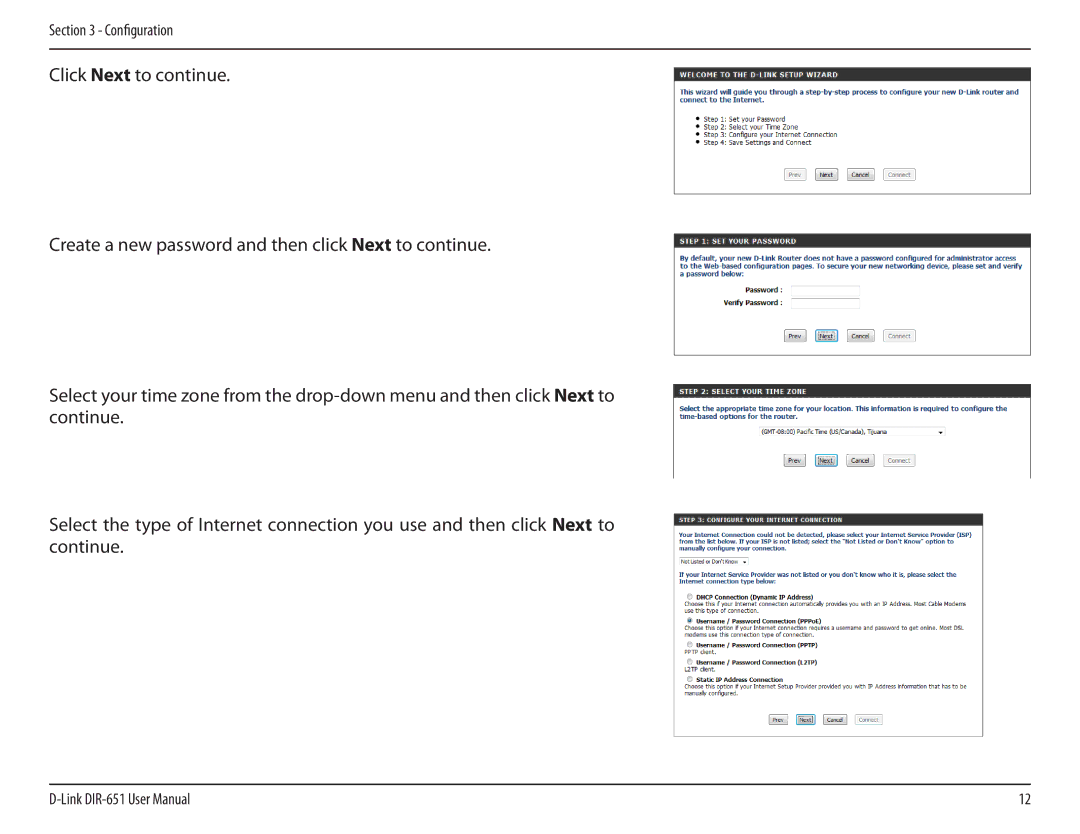 D-Link DIR-651 manual Configuration 