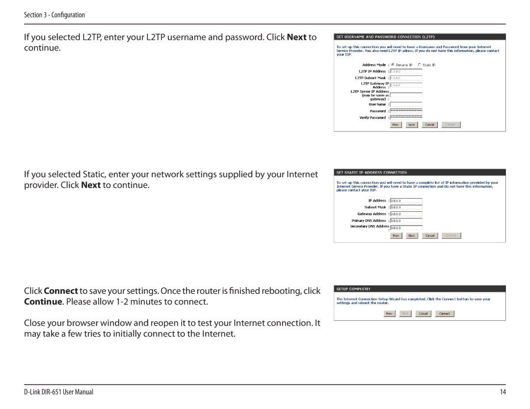 D-Link DIR-651 manual Configuration 