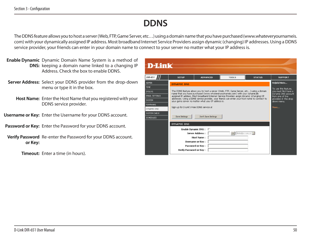 D-Link DIR-651 manual Ddns 