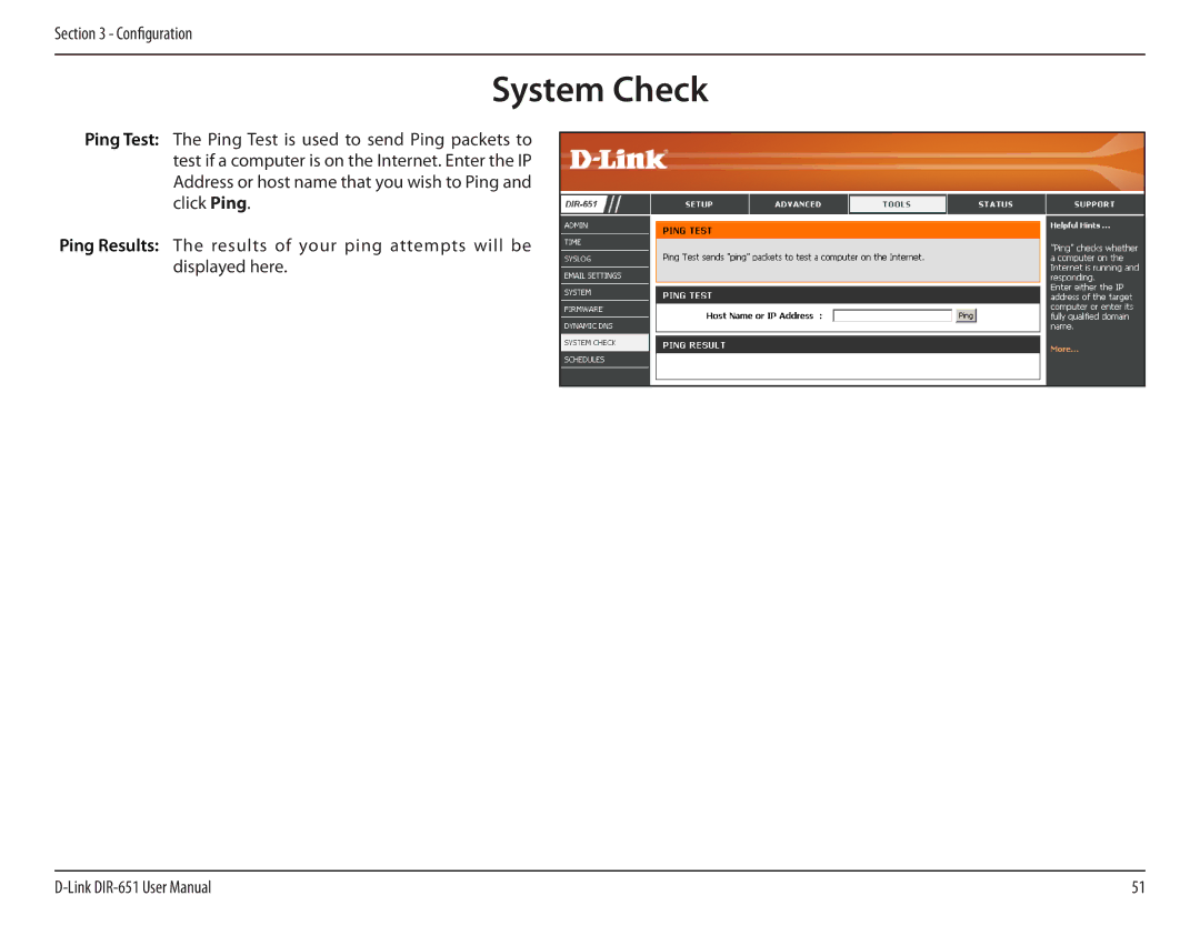 D-Link DIR-651 manual System Check 