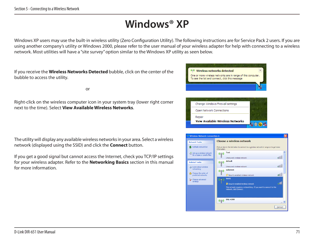 D-Link DIR-651 manual Windows XP 