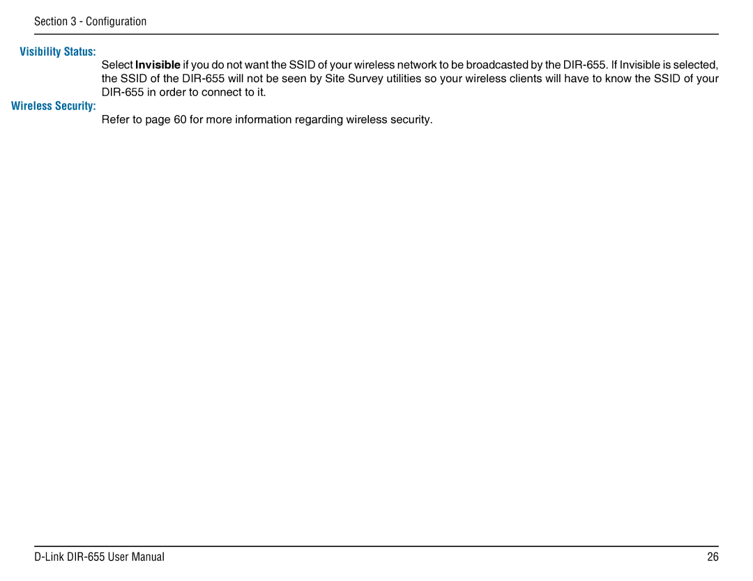 D-Link DIR-655 manual Wireless Security 