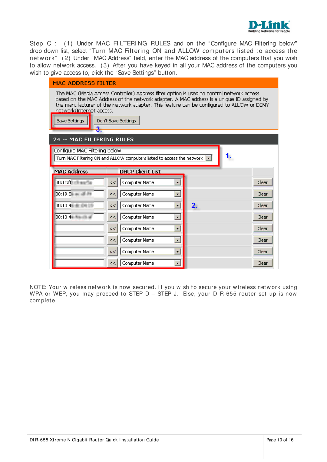 D-Link manual DIR-655 Xtreme N Gigabit Router Quick Installation Guide 