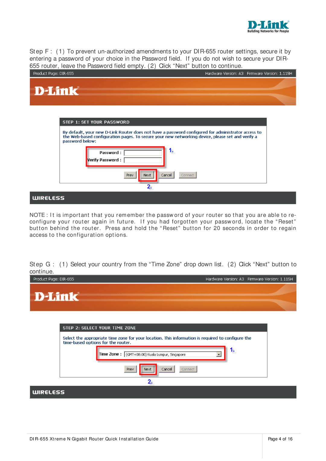 D-Link manual DIR-655 Xtreme N Gigabit Router Quick Installation Guide 