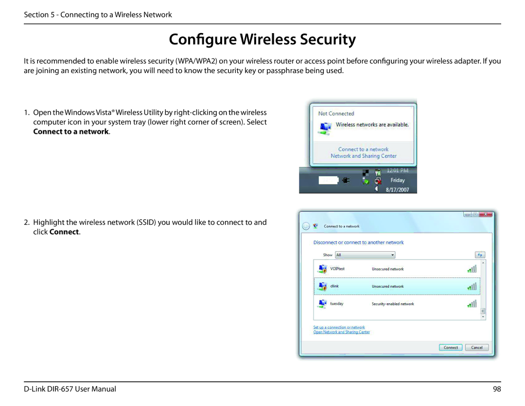 D-Link DIR-657 manual Configure Wireless Security 