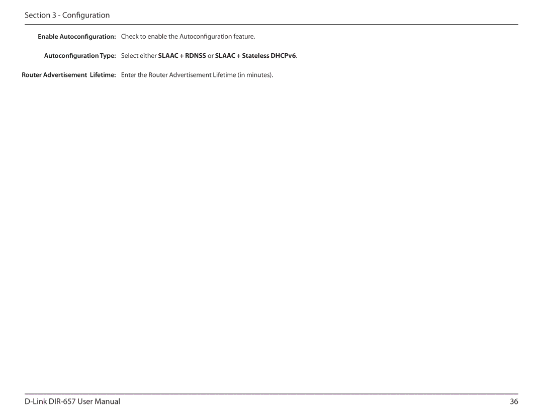 D-Link DIR-657 manual Configuration 