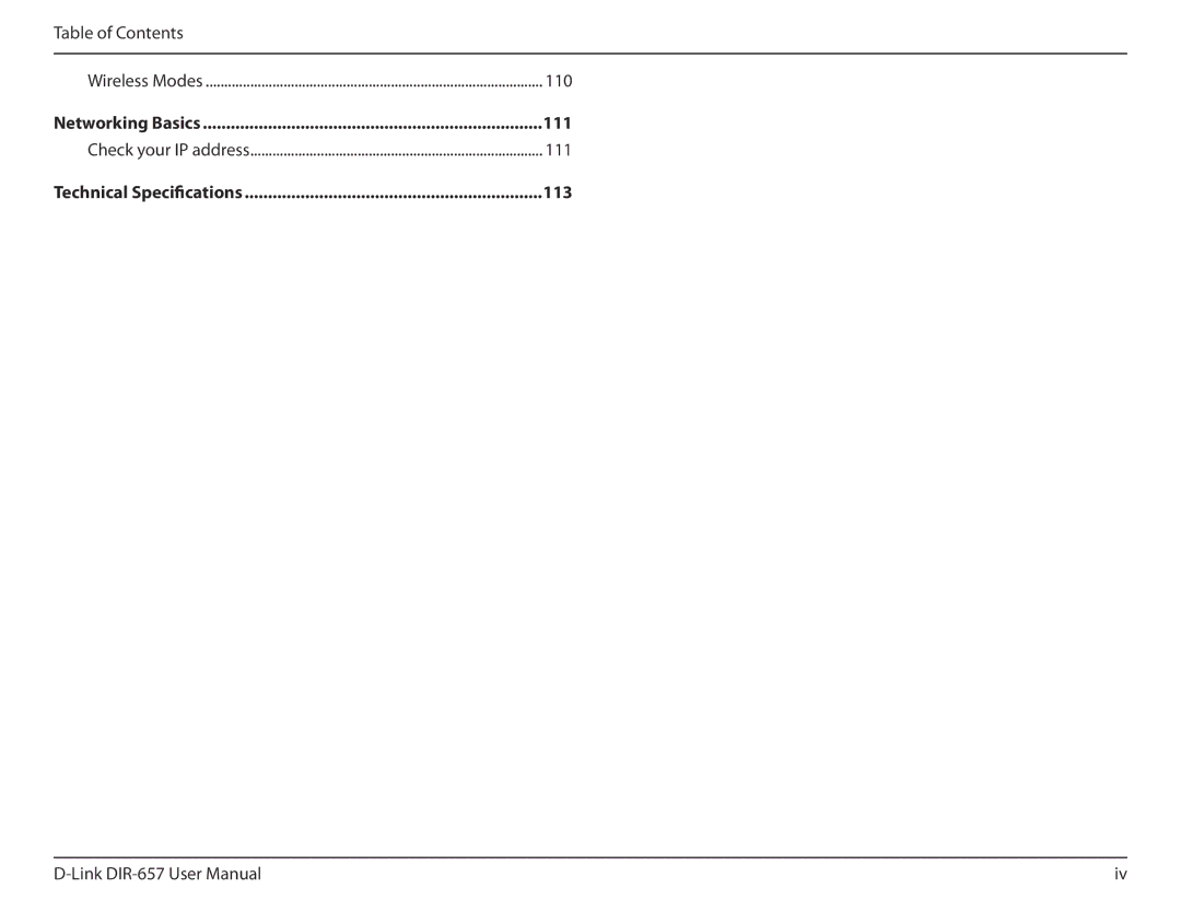 D-Link DIR-657 manual 111, 113 