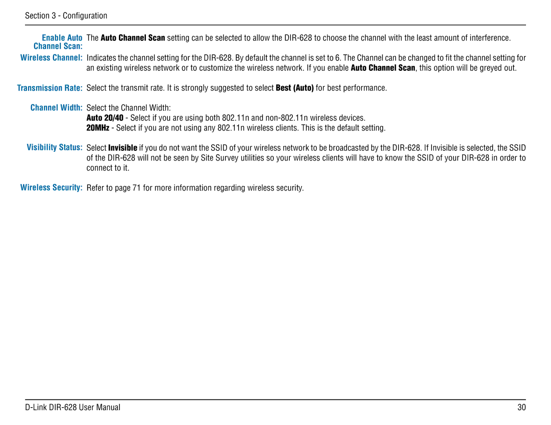 D-Link DIR-68 manual Channel Scan 