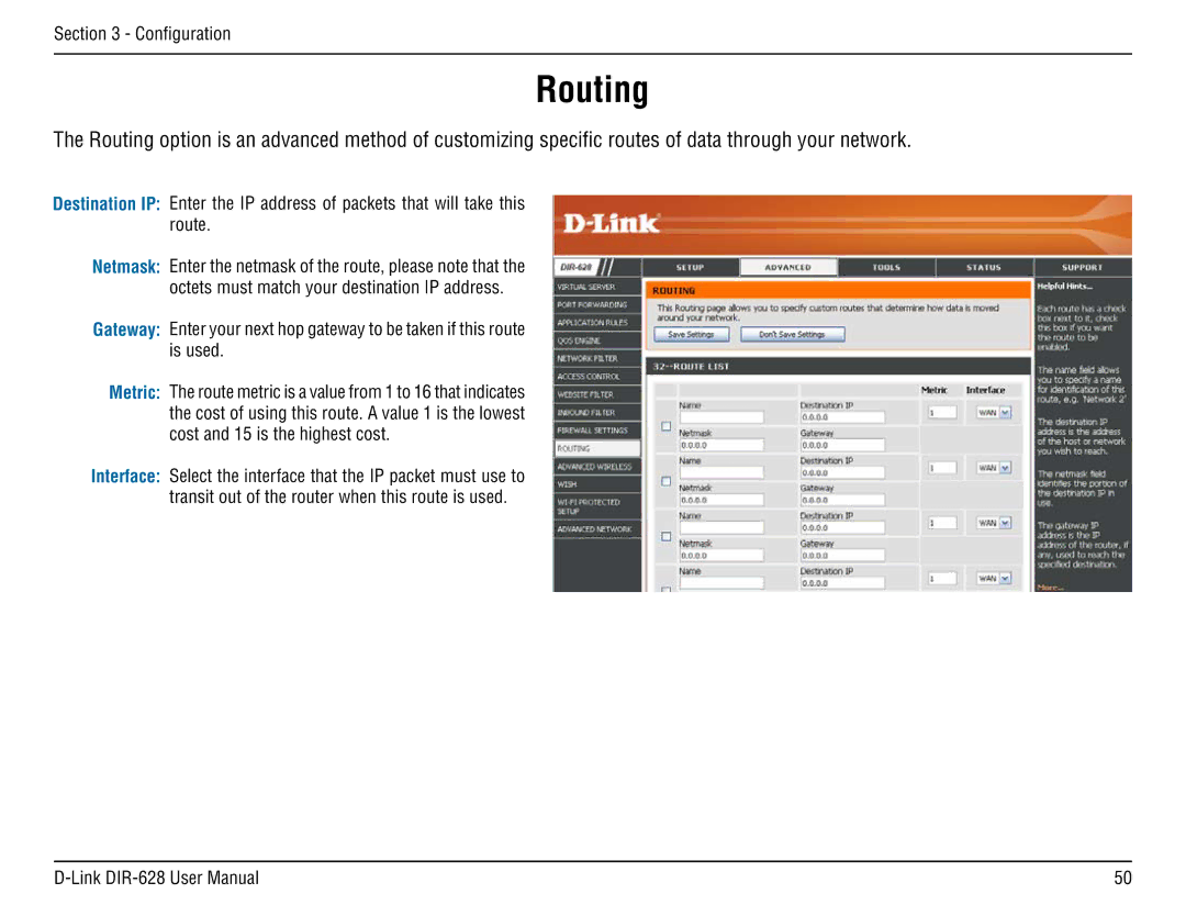 D-Link DIR-68 manual Routing 