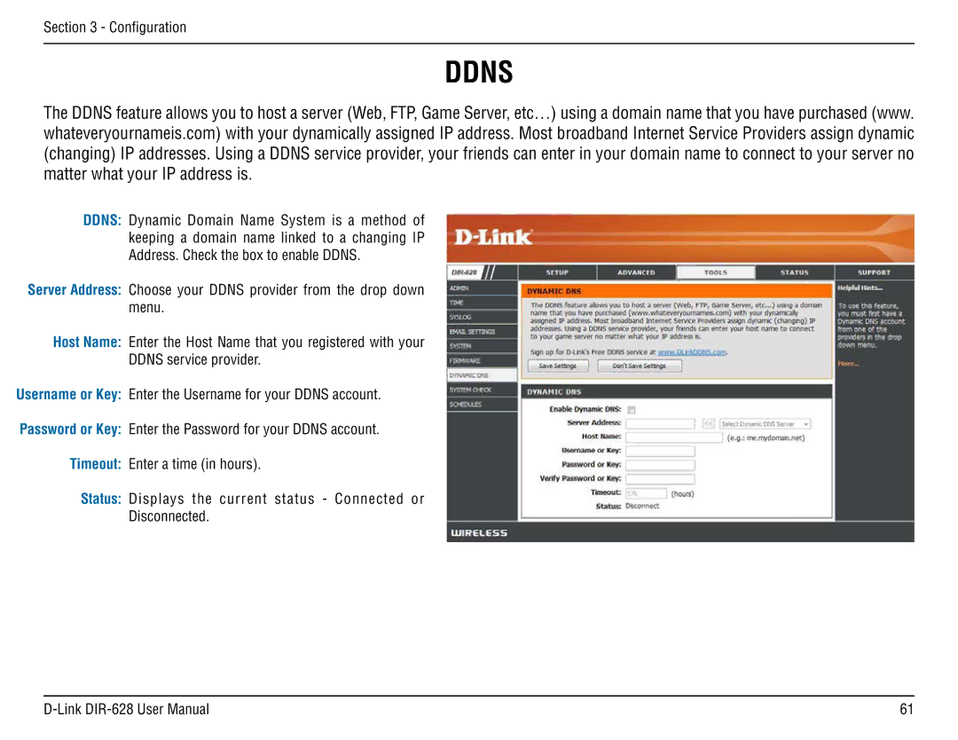 D-Link DIR-68 manual Ddns 