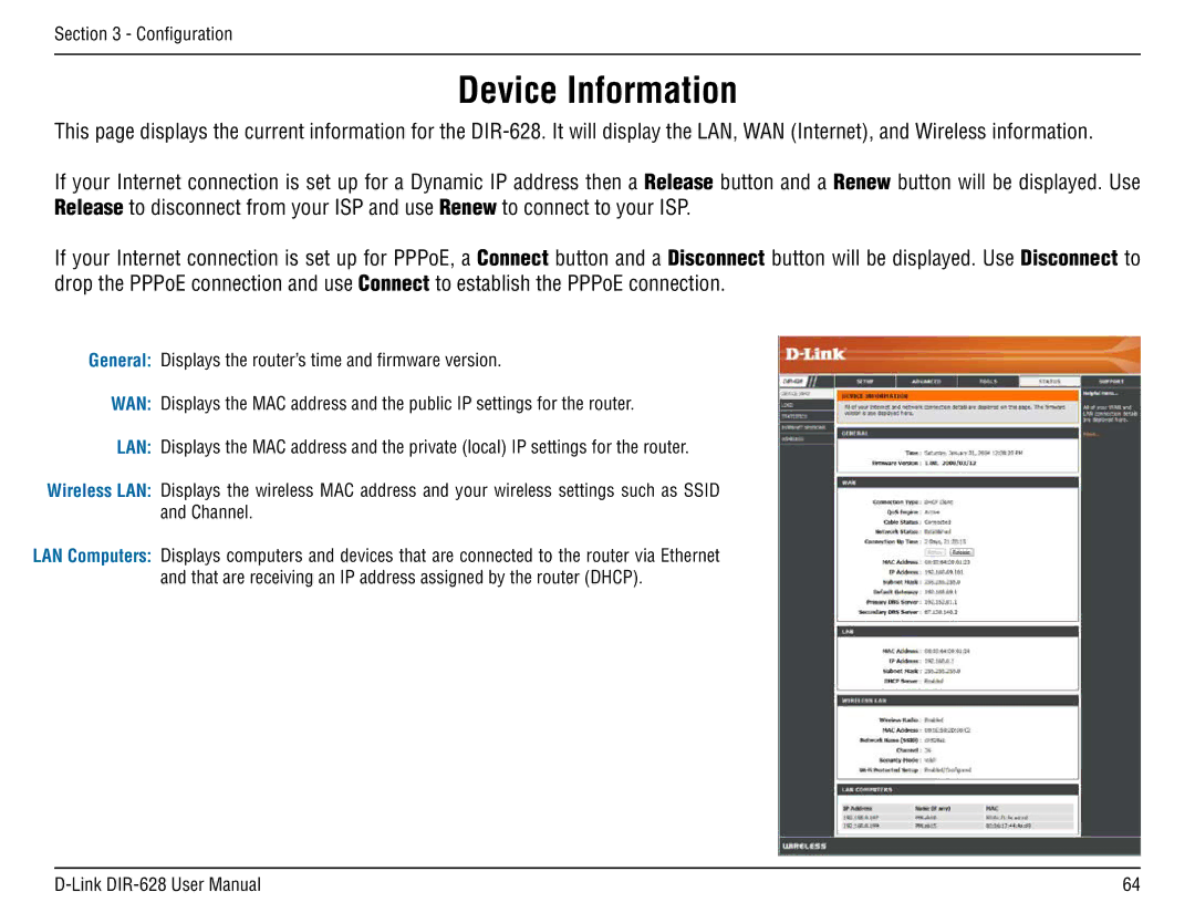 D-Link DIR-68 manual Device Information 