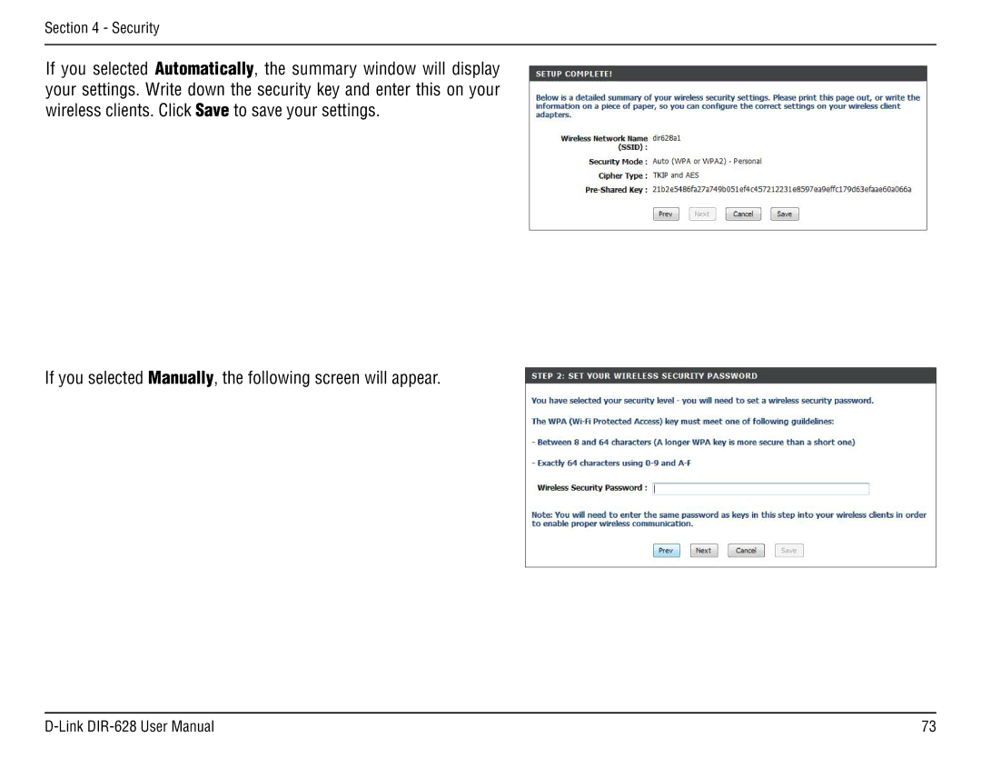 D-Link DIR-68 manual If you selected Manually, the following screen will appear 