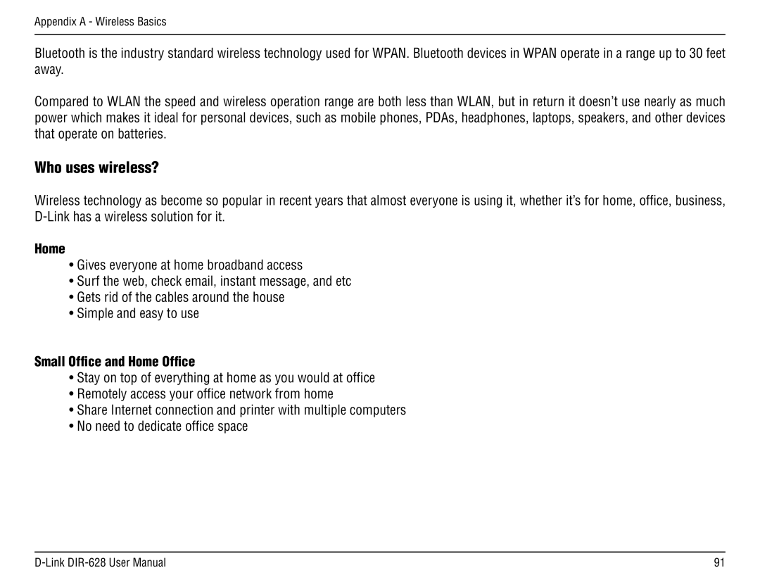 D-Link DIR-68 manual Small Office and Home Office 