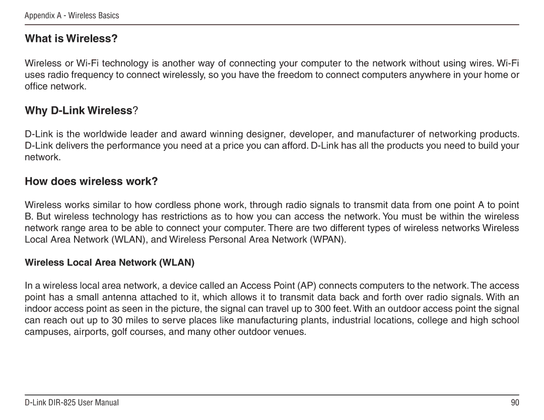 D-Link DIR-825 manual What is Wireless?, Wireless Local Area Network Wlan 