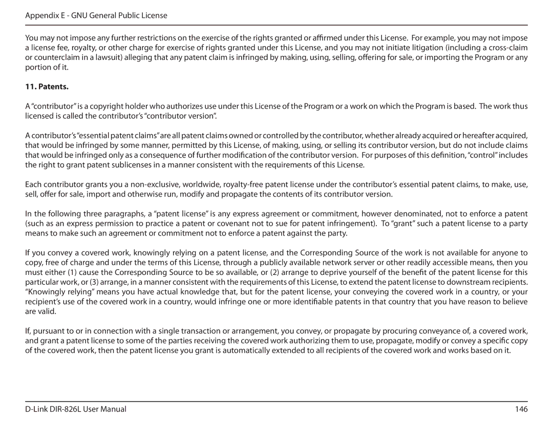 D-Link DIR-826L manual Patents 