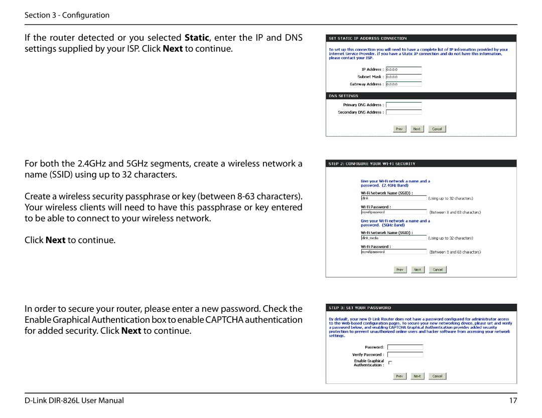 D-Link DIR-826L manual Click Next to continue 