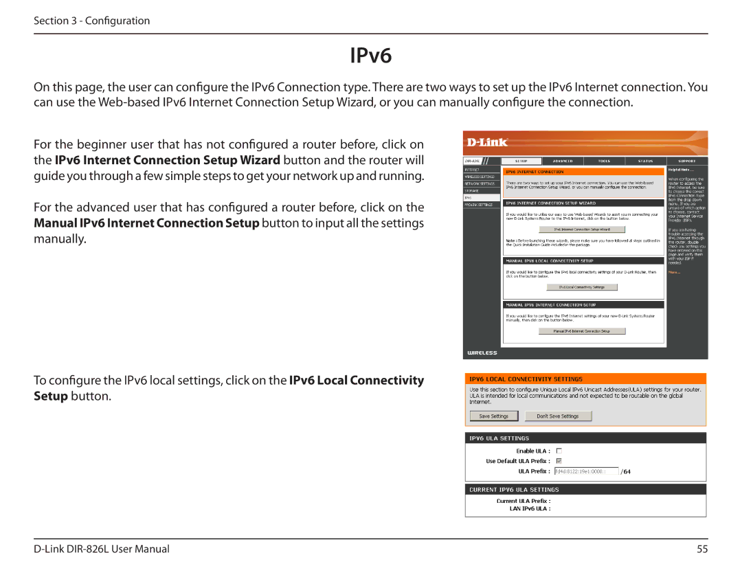 D-Link DIR-826L manual IPv6 