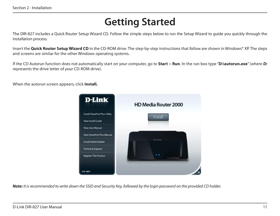 D-Link DIR-827 manual Getting Started 