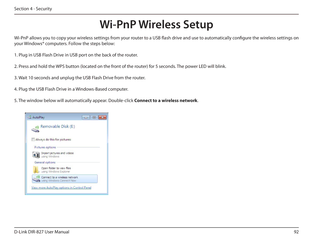 D-Link DIR-827 manual Wi-PnP Wireless Setup 