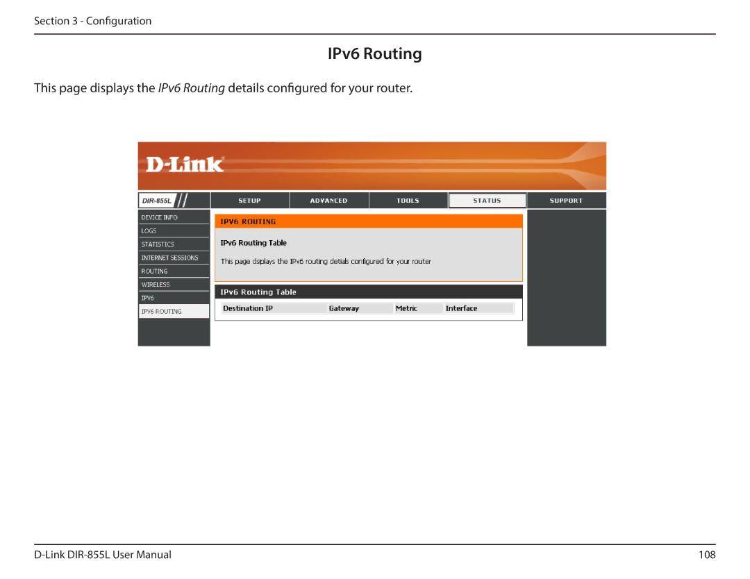 D-Link DIR855L manual 108 