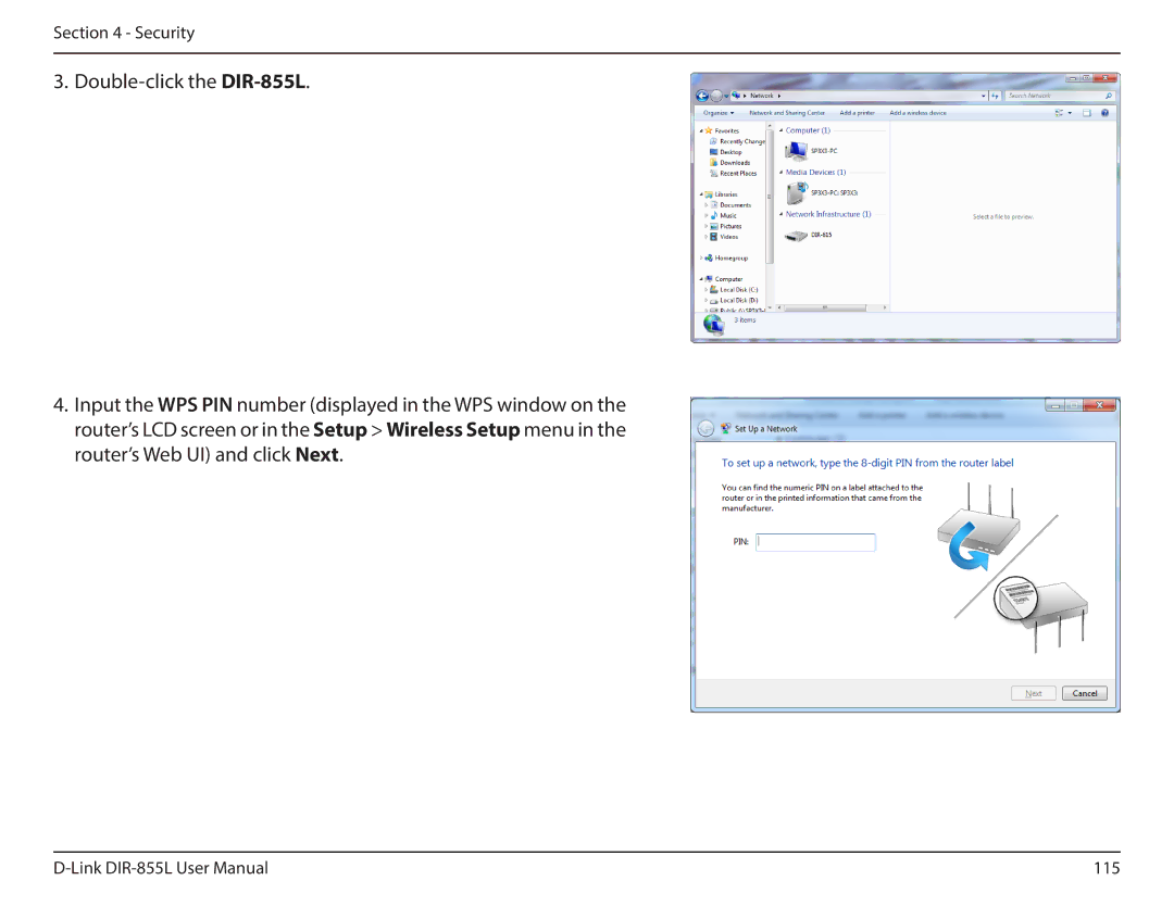 D-Link DIR855L manual 115 