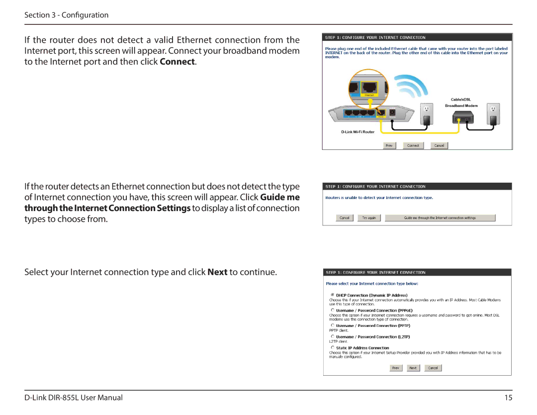 D-Link DIR855L manual Configuration 