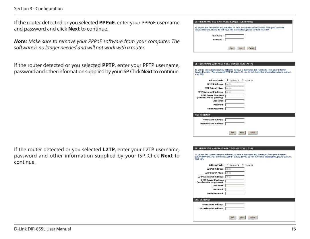 D-Link DIR855L manual Configuration 