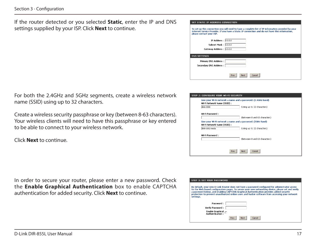 D-Link DIR855L manual Click Next to continue 