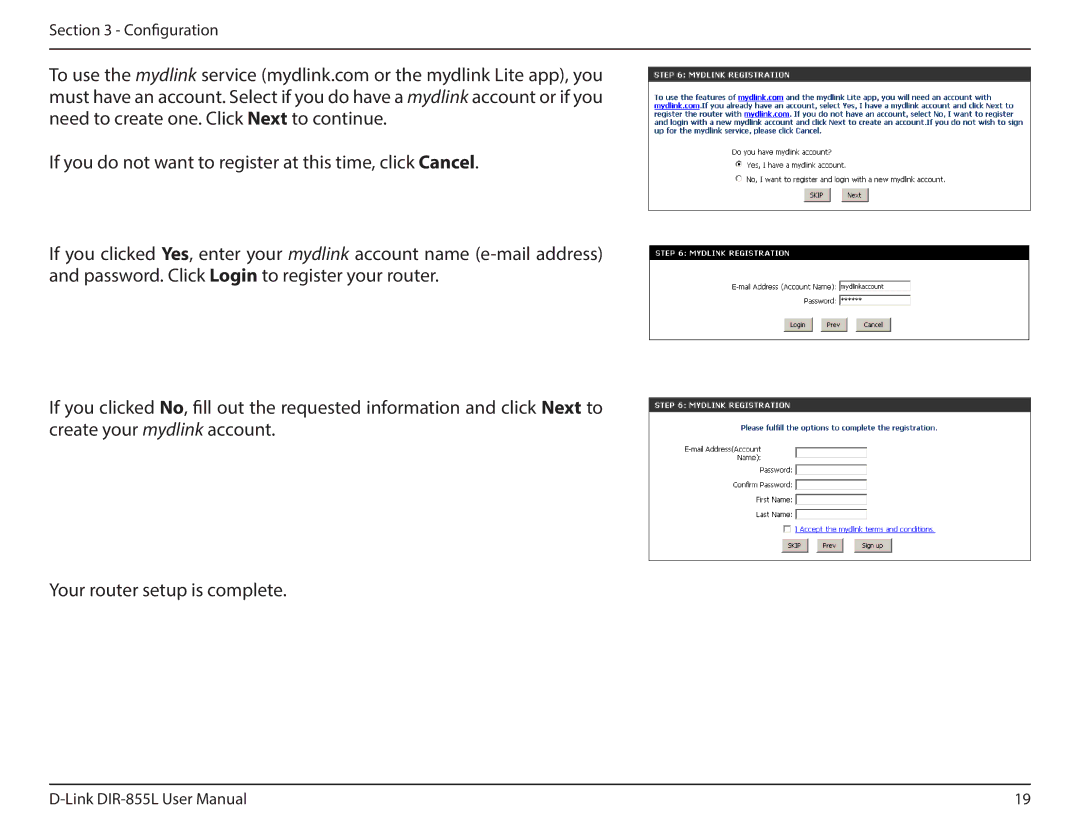 D-Link DIR855L manual Configuration 