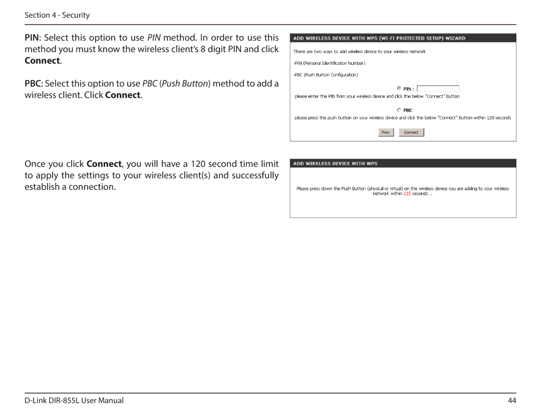 D-Link DIR855L manual Security 